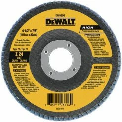 DeWalt 4" x 5/8" 80G Type 27hp Flap Disc DW8303 - Replacement Parts & Accessories
