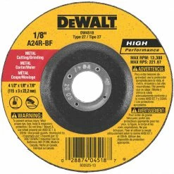 DeWalt 4 1/2" x 1/8" Metal Grinding Wheel DW4518 - Replacement Parts & Accessories
