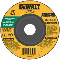 DeWalt 4 1/2" x 1/8" Masonry Cutting and Grinding Wheel DW4528 - Replacement Parts & Accessories