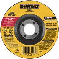 DeWalt High Performance Metal Cutting Wheel 4" x.045x5/8 DW8420 - Replacement Parts & Accessories