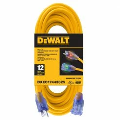 DeWalt 25ft. 12/3 Lighted CGM Extension Cord - DXEC17443025 - Extension Cords & Power Strips