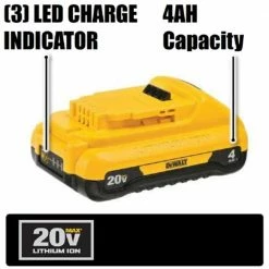 DeWALT 20 Volt Max Compact 4Ah Lithium Ion Battery Pack - DCB240 - Batteries & Chargers -Cheap DeWalt Store 7503942323e4b3dc4c3c5c64d1feef37d197f747 627243 6