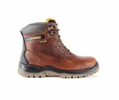 DeWalt Men's Titanium WP 6 Inch Brown Leather Steel Toe Waterproof Work Boot DXWP10011X - Men's Work & Safety Shoes