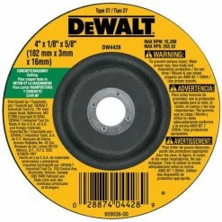 DeWalt 4" x 1/8" x 5/8" Masonry Cutting Wheel DW4428 - Replacement Parts & Accessories