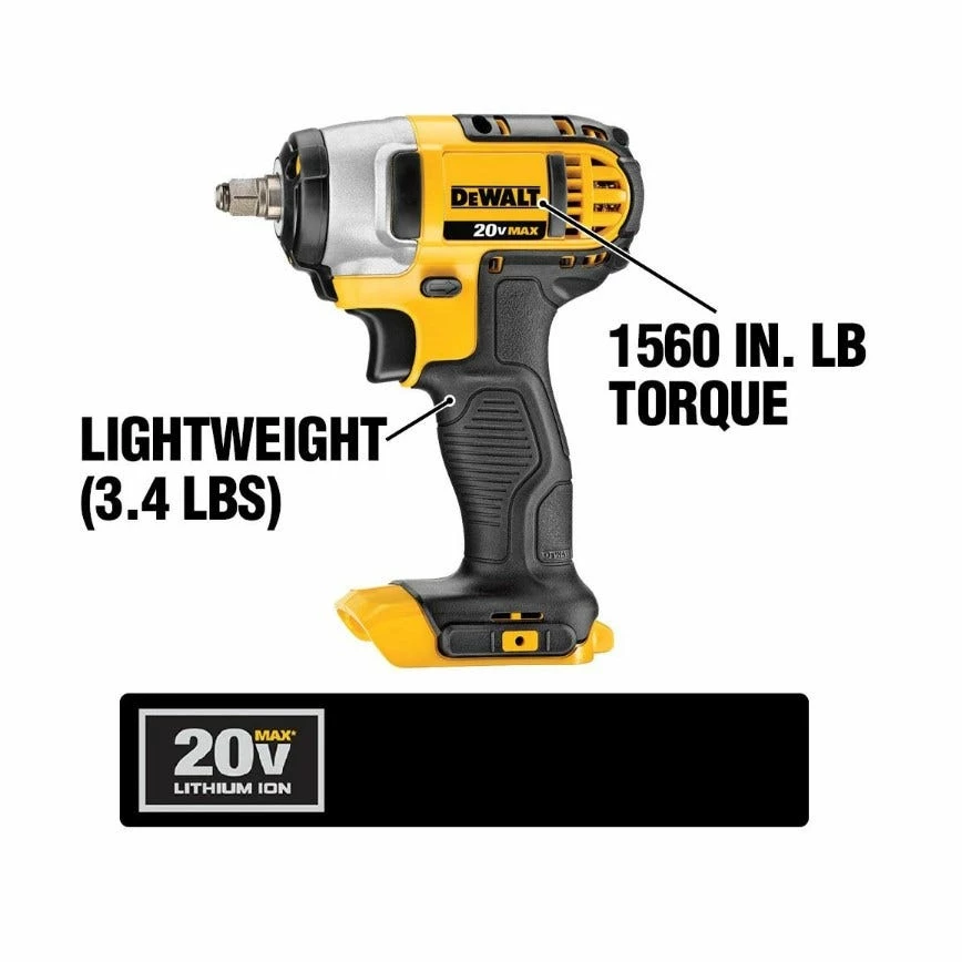 DeWalt 20V MAX* 3/8" Wrench with Hog Ring, Tool Only - DCF883B - Impact Wrenches 4 DeWalt 20V MAX* 3/8" Wrench with Hog Ring, Tool Only - DCF883B - Impact Wrenches - Image 4