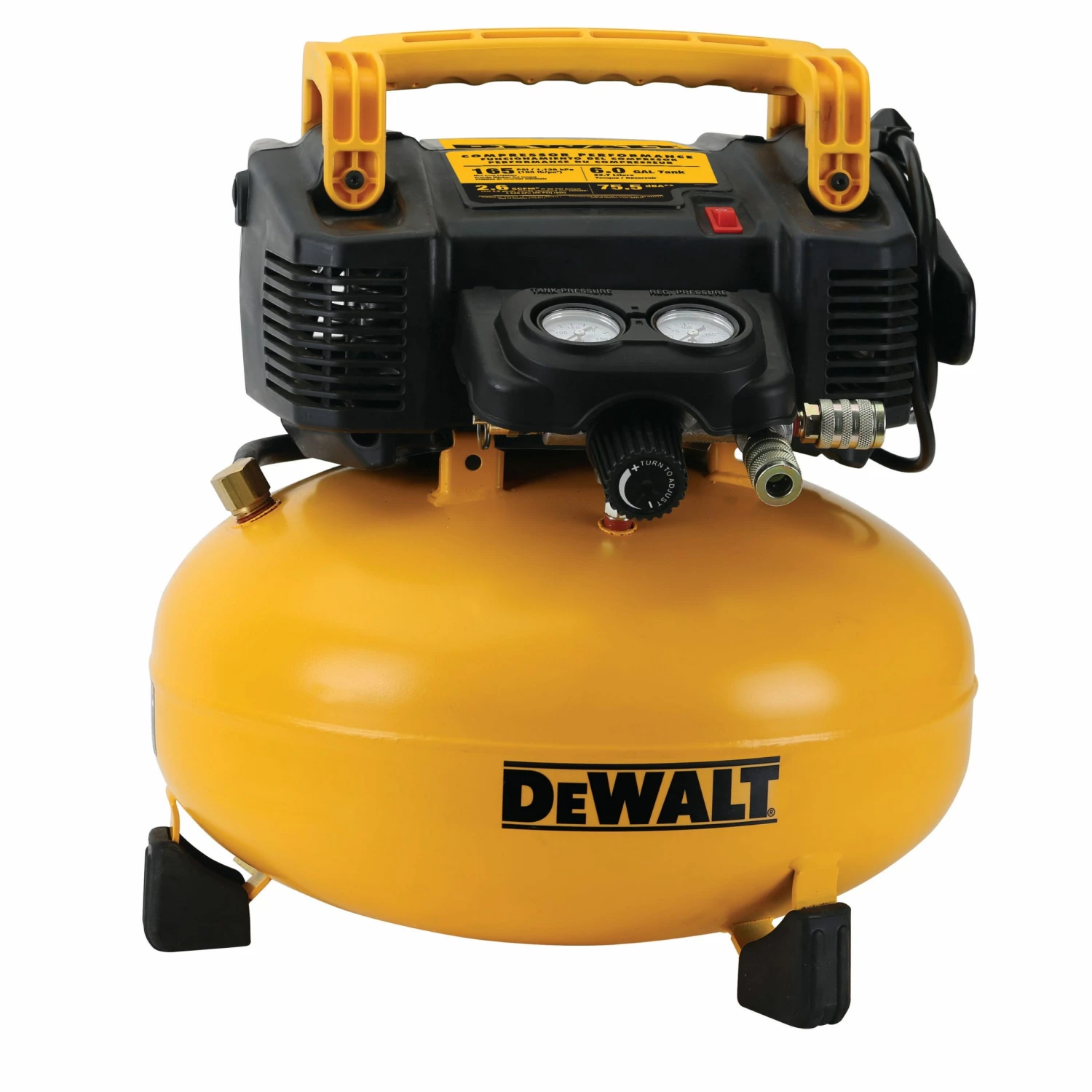 DeWalt Heavy Duty 165 PSI Pancake Air Compressor - DWFP55126 - Air Compressors 1 DeWalt Heavy Duty 165 PSI Pancake Air Compressor - DWFP55126 - Air Compressors